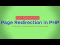 Page Redirection in PHP