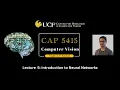 Lecture 5 - Introduction to Neural Networks