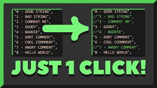 Comment Multiple Lines at Once Visual Studio Programming Tricks