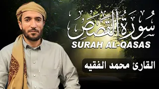 سورة القصص كاملة مكتوبة للقارئ الشيخ محمد الفقيه تلاوة خاشعة ومؤثرة 