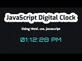 Digital Clock with Vanilla Javascript JavaScript Tutorial In Bangla javascript Project