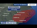 WRAL Weather Alert Day 40 chance for tornado or thunderstorm watch Thursday