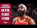 James Harden records 44-point triple-double in 76ers vs Rockets 2019-20 NBA Highlights