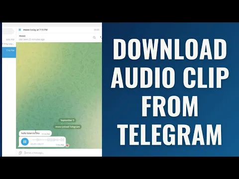Download MP3 How To Download Voice or Audio From Telegram