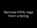 Java Remove HTML tags from a String 5solution