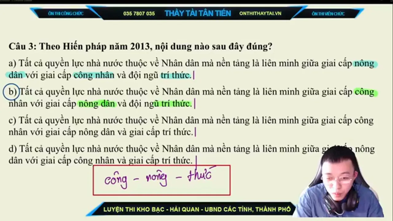 ✔️ Hiến pháp 2013 - Bộ 45 câu trắc nghiệm ôn thi công chức kho bạc, hải quan ✔️ Kiến thức chung.