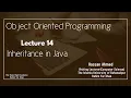 Lecture 14 Inheritance and its Types in Java in Object Oriented Program