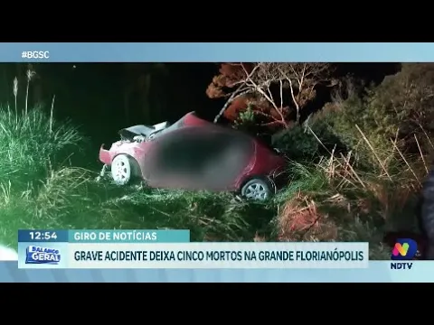 Grave acidente em Rancho Queimado: cinco mortos na Grande Florianópolis