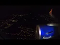 CITY LIGHTS Nighttime landing in Orlando Southwest Airlines Boeing 737-800 Runway 36L