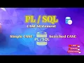 PL SQL CASE Statement in PL SQL Introduction Types of CASE Statements Examples