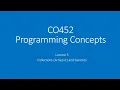 2021 CO452 Lecture 5 - Collections ArrayList and Generics