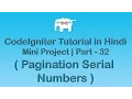 CodeIgniter Project Tutorial in Pagination Serial Numbers
