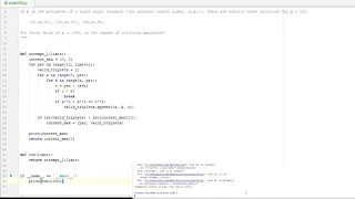 Euler and Python Ep 039 - Integer right triangles