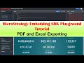 MicroStrategy Embedding SDK Playground Tutorial - Exporting