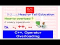 operator overloading unary operator in c