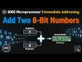 Add two 8 bit numbers 8085 programs Microprocessor