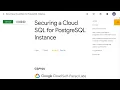 Securing a Cloud SQL for PostgreSQL Instance GSP920