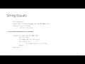 String Equals Algorithm - Loop Invariant