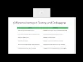 System testing and debugging