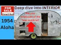 EP 427 BIG DECISIONS made on 1954 VERY RARE 1954 Aloha vintage camper interior