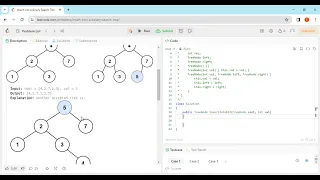 701 Insert into a Binary Search Tree Leetcode Binary Search Tree DSA