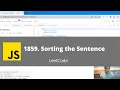 1859 Sorting the Sentence - LeetCode Javascript