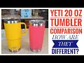 Difference Between YETI Rambler 20 oz Tumbler Travel Mug with Handle and Stonghold Lid
