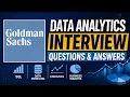 Goldman Sachs Data Analytics Interview Questions and Answers
