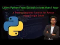 Learn Python Basics using Google Colab Python Tutorial for Beginners from Scratch