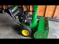 2001 John Deere 1128DE snowblower picked up from Craigslist for 400
