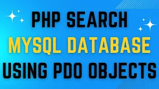 PHP Search Records PHP MYSQL Search Filter Database PDO Objects