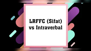 LRFFC Sifat Vs Intraverbal