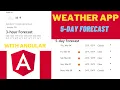 Open Weather Map API 5-day Forecast part 3 of 5 Angular App