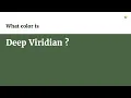 Deep Viridian color hex color - Green color