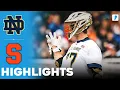 Notre Dame vs Syracuse NCAA College Lacrosse Highlights - April 25 2026