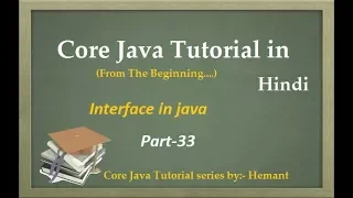 Core Java Tutorial In Hindi Interface In Java Part-33