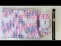 Lagu How to knit a baby blanket with Zarela baby giant pompom yarn 