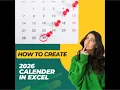 Excel Hack Create a Perfect Calendar from Scratch No Template Needed