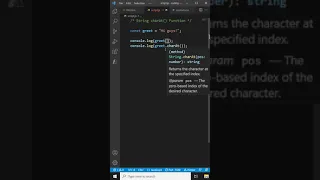 JavaScript String charAt method - JavaScript Tutorial for Beginners