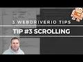 3 WebdriverIO Tips Scrolling Elements Execute Tip