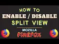 How to Enable or Disable Split View in the Mozilla Firefox Web Browser PC Tutorial