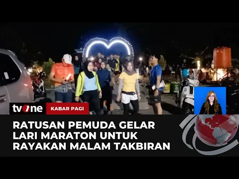 Puluhan Pemuda di Blora Gelar Acara Lari Merayakan Malam Takbiran