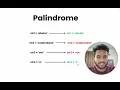 Validate palindrome string