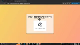 Image Background Remover Using HTML CSS and JavaScript with Source Code