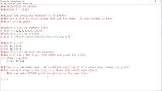 An Introduction to Python - Lesson 3