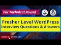 WordPress interview questions in Hindi Fresher Level WordPress Developer