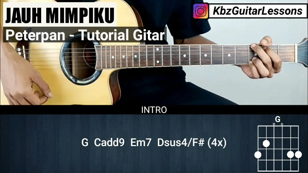 Tutorial Gitar Jauh Mimpiku - PETERPAN (Chord Asli)