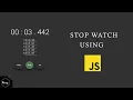 How To Create a Stopwatch Using JavaScript With Source Code