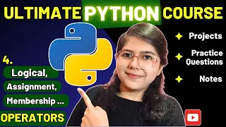Operators Part-2 Ultimate Python Course 2025 Beginner to Advanced with Projects L4 ENG