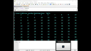 How To Print Tables in Java